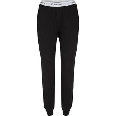 Pantalon de survêtement unisexe à revers Calvin Klein couleur unie avec logo lettre sur la ceinture S gray