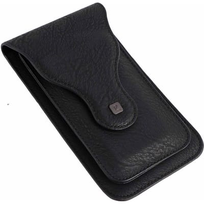 Mobiele Telefoon Etui Holster Heren PU Leer Mobiele Telefoon Riem Taille Tas voor Reizen Outdoor Bergbeklimmen Zwart black
