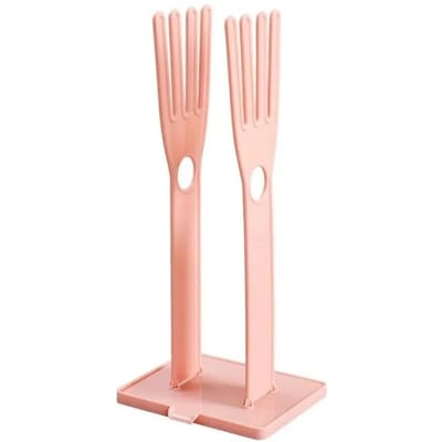 Draagbare handschoen droogrek keuken opslag vaatdoek droger desktop verwijderbare multifunctionele afvoer accessoires keuken gereedschap roze