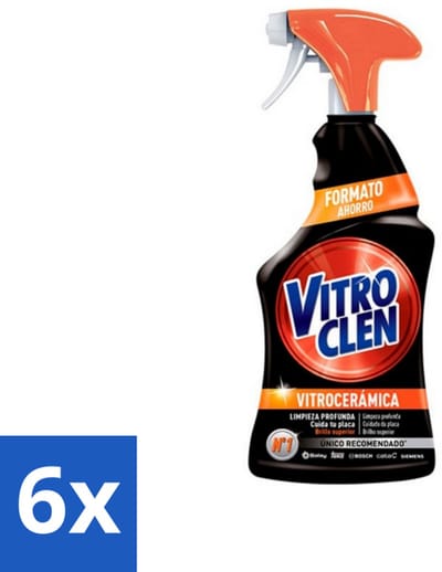 Vitroclen - Keramische Kookplaatreiniger - Spray - 450 ml - Voordeelverpakking - 6 stuks