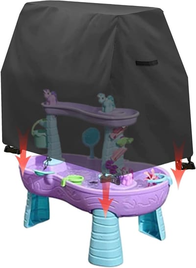 Watertafelhoes Kinderen - Buitenspeelgoed Beschermhoes - Waterpret Beschermen - Water- en Stofdicht - 104 x 63.5 cm - Zwart