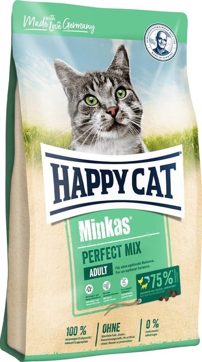 Happy Cat Perfect Mix Adult Gevogelte, Lam & Vis - 4 kg