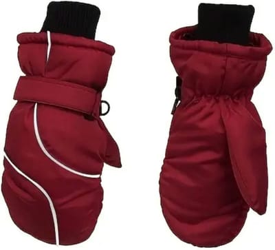 Bovista Skihandschoenen Kinderen - Handschoenen Winter - Handschoenen - Wanten - Antislip - Waterdicht - Bordeauxrood