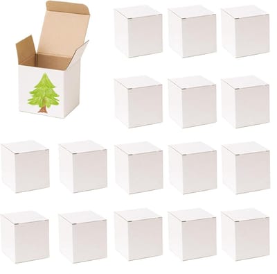 Kartonnen Dozen - Cadeauverpakking - Kleine Producten Verpakken - Eenvoudig te Monteren - 10 x 10 x 10 cm - Wit