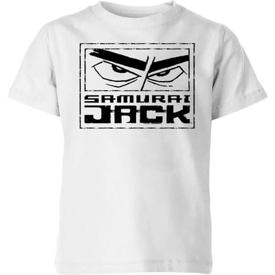 Samurai Jack Stylised Logo Kids' T-Shirt - White - 98/104 (3-4 jaar)