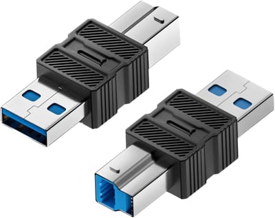 USB Adapter - Printer Connector - Snelle Data - Plug en Play - USB 3.0 - Zwart