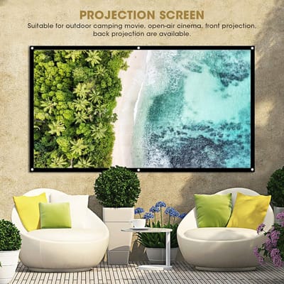Opvouwbaar Projectiescherm 100 Inch - Draagbaar en Kreukvrij voor Thuisbioscoop en Buitenfilms