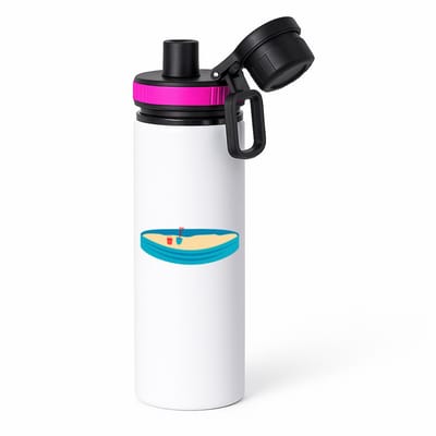 Hacebo® - Zandbak waterfles met draaidop roze - Kind - Kinderen - Speeltuin - speelgoed - zand - water fles - 850ML