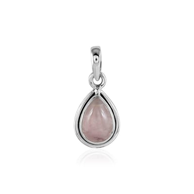 SilverGems Zilveren hanger met Rozenkwarts edelsteen