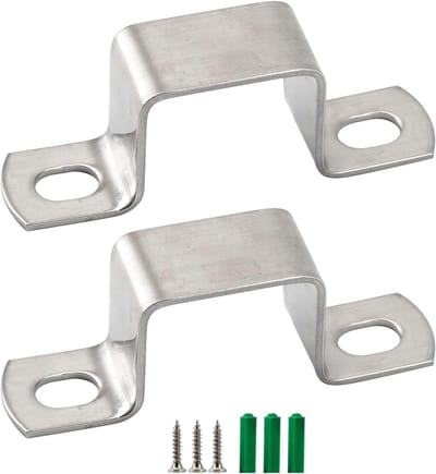 M10x10mm Vierkante Buisklem van 304 RVS - U-vormige Beugel voor Pijpen, Slangen en Montage met Schroeven - Duurzaam en Roestvrij