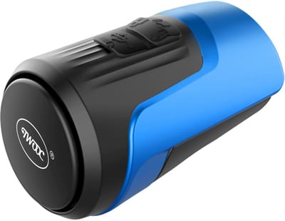 TWOOC Elektrische fietsbel en alarm - USB oplaadbaar - waterdicht - kleur blauw