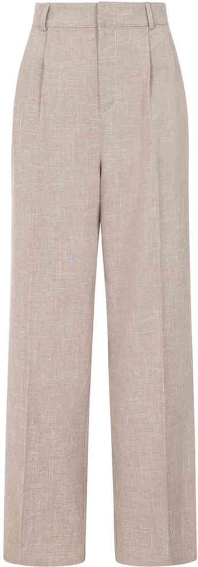 Banned - Martha Sand Stripe Broek rechte pijpen - XL - Bruin