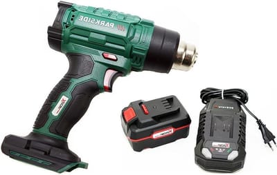 20 V accu heteluchtpistool heteluchtblazer PHLGA 20-Li C2 in Parkside bundel met 3 sproeiers (1 x 4 Ah accu)