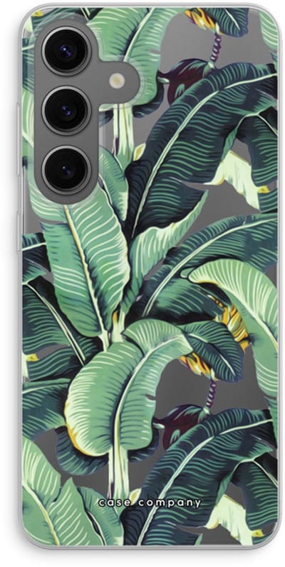 Case Company® - Hoesje geschikt voor Samsung Galaxy S24 hoesje - Bananenbladeren - Soft Cover Telefoonhoesje - Bescherming aan alle Kanten en Schermrand
