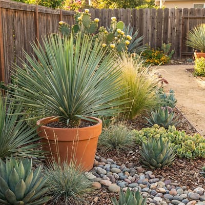 Bloomique - Yucca Rostrata - Palmlelie - Tuinplanten - Winterhard - Wintergroen - Hoogte 40-50 cm - Pot 26 cm