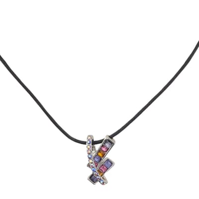 Behave ketting - Gekleurde asymmetrische hanger - Nikkelvrij - Modeaccessoire