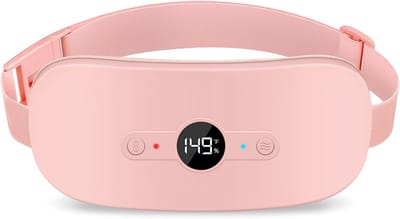 Draagbare draadloze elektrische verwarmingsmat, oplaadbaar, met 6 verwarmingsmodi en 6 massagemodi, roze model