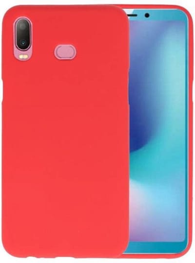 Hoesje Geschikt voor de Samsung Galaxy A6s - Backcover Color Telefoonhoesje - Rood