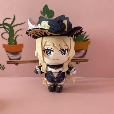 Genshin Impact Navia Cosplay Pluche Pop Speelgoed 20cm Anime Karakter Schattig Zacht Gevuld Kussen Kerst Dankzegging Cadeau 20cm