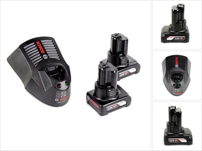 Bosch starterset 12 V met 2x 6,0 Ah accu's + snellader