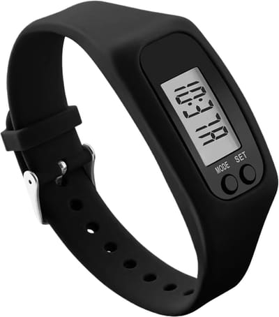 Stappenteller Horloge - Fitness Tracker - Gezondheid Monitoren - Geen Smartphone Nodig - 40 gram - Zwart