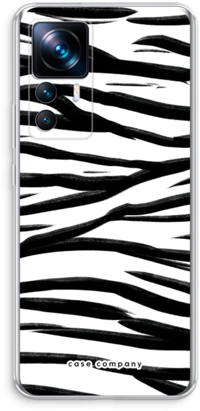 Case Company® - Hoesje geschikt voor Xiaomi 12T hoesje - Zebra pattern - Soft Cover Telefoonhoesje - Bescherming aan alle Kanten en Schermrand