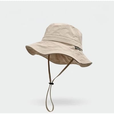 Waterdichte Sneldrogende Unisex Emmerhoed, Breed Randontwerp met UPF 50+ Zonbescherming, Voor Vissen Kamperen Wandelen Buitenactiviteiten beige