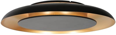 Plafonnière Golden Veil 4732ZW van Steinhauer, metaal, 60 cm, luxe zwart en gouden afwerking, dimbaar met geïntegreerde LED-verlichting, ideaal voor binnengebruik.