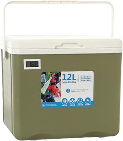 Geïsoleerde Opbergdoos - Autokoeler Voedselcontainer - Voedsel Vers Houden - Warm Koude Isolatie - 12 Liter - Groen