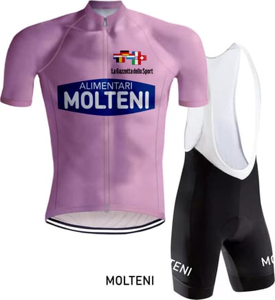 Retro Wielertenue Molteni Giro d'Italia Roze - REDTED - M