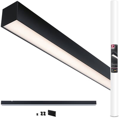 Paulmann LED-lichtlijst Linion, zwart, 100 cm, 3.000 K