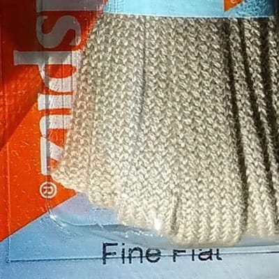 Ringpoint 60 - Platte moderne schoenveter - 100% katoen - 150cm - kleur naturel