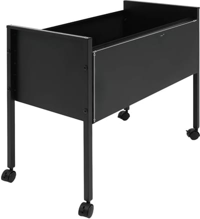 Archiefkast organizer – Voor kantoor en studeerkamer – Rolbare documentenwagen met vergrendelbare wielen en grote capaciteit – Zwart