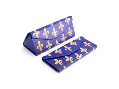 Opvouwbare brillenkoker, Fleur de Lys