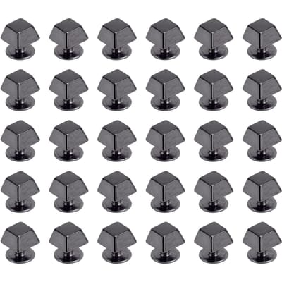 30 Ensembles Rivets Trapézoïdaux 8mm Alliage de Zinc Rivets Décoratifs avec Vis en Fer 6mm pour Sacs à Main Chaussures grise