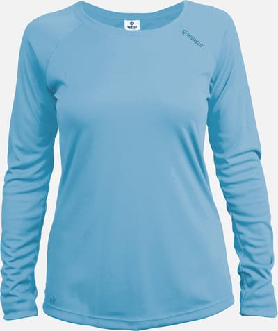 SKINSHIELD - UV Shirt met lange mouwen voor dames - FACTOR50+ Zonbescherming - UV werend - Columbia Blue