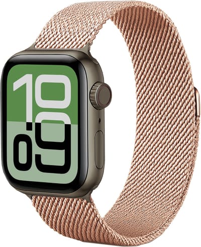 Milanees Bandje Geschikt voor Apple Watch 38/40/41 mm Milanees Bandje - Band Geschikt voor Apple Watch 38/40/41 mm Met Magneetsluiting - Rose Goud