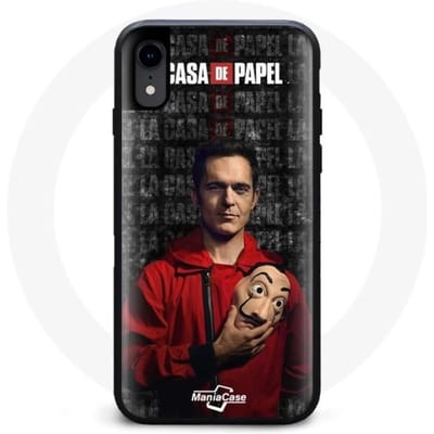 Coque de téléphone - La Casa De Papel - Iphone XR - Souple - Noir - Motif Berlin