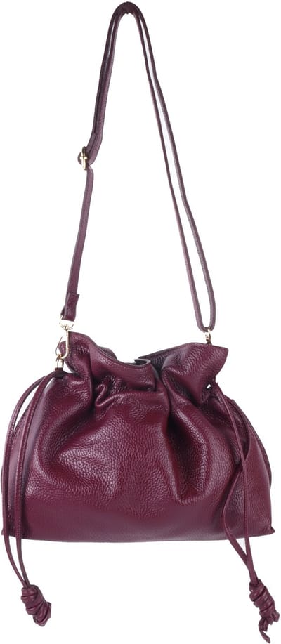 Giuliano lederen schoudertas Anisa - Made in Italy - Bordeaux