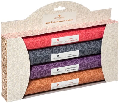 Giftset wierook 4 doosjes met 4 verschillende geuren 80 stokjes