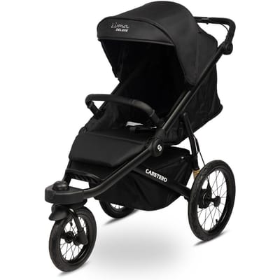 CARETERO Lima Deluxe kinderwagen zwart - Wandelwagen