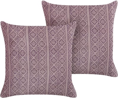SILYBUM - Sierkussen set van 2 - Roze - 45 x 45 cm - Fluweel