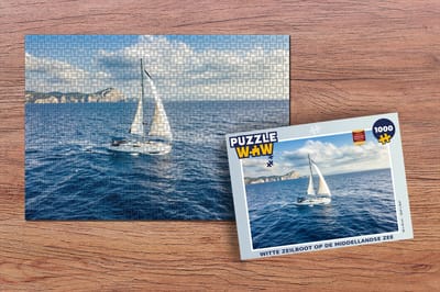 Puzzel Boot - Wit - Zee - Legpuzzel - Puzzel 1000 stukjes volwassenen