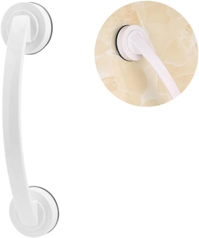 Badgreep - Douchehandgreep Veiligheidshandgreep - Veilige Badkamer - Zuignap Bevestiging - 30 cm - Wit
