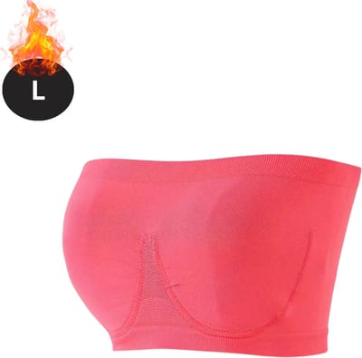 Bovista BH Zonder Beugel - Zonder Bandjes - Push-up Bh's - Comfort Beha - Comfortabel - Sterk - Yoga - Dames - Rood - Maat L