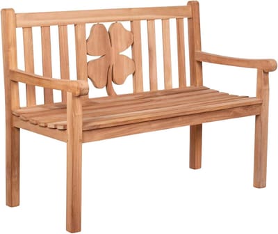 Houten Tuinbank 2-Zits 120 cm met Rugleuning – Weerbestendig Massief Hout voor Tuin en Terras