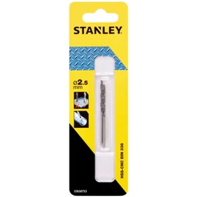 Stanley Hss-metaalboor Set - Diam. 2,5mm - 2 Stuks