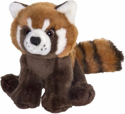 Nature Planet Pluche rode panda - Kleine knuffel van 18 cm - Cadeau bosdier