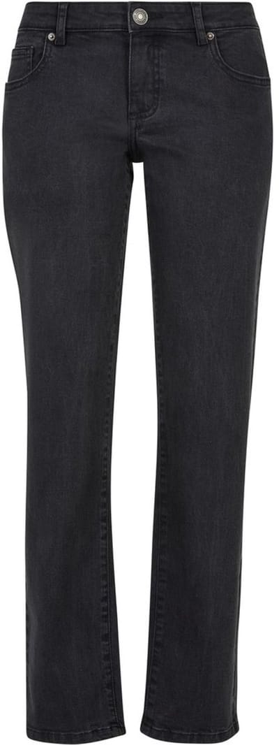 Urban Classics - Low Waist Straight Denim Broek rechte pijpen - Taille, 28 inch - Zwart