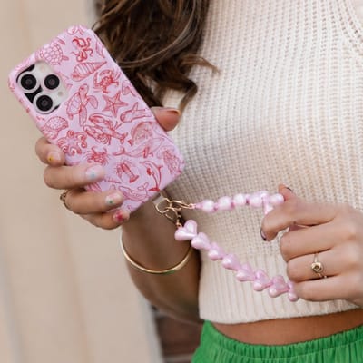 4SMH® Telefoonhoesje Geschikt voor Apple iPhone 16 - Roze Hoesje Oceaan - Harde PC Phone Case - Smartphone & Telefoonhoesjes - Zee - Mobiele Telefoon Beschermin